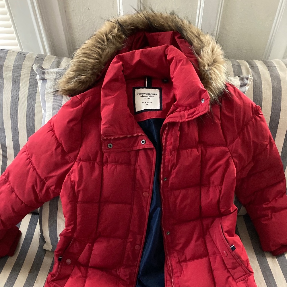 Tommy Hilfiger Faux Fur Hooded Winter Coat